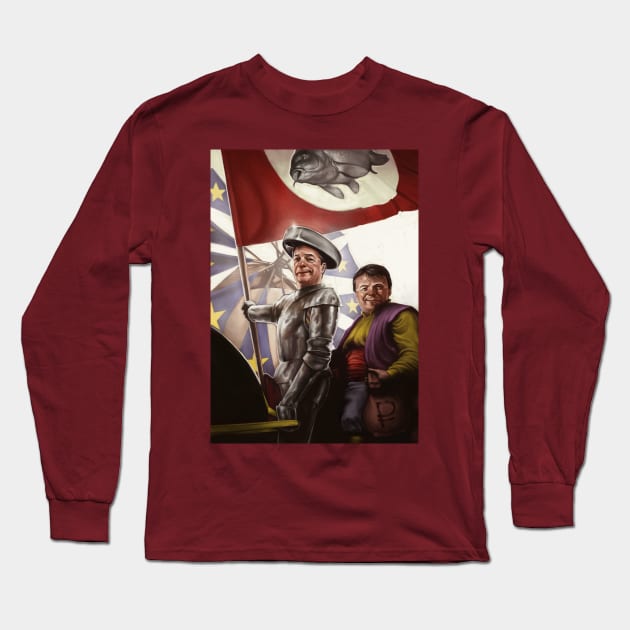 Don KeyHotair - Nigel Farage/Don Quixote mash-up Long Sleeve T-Shirt by ThinkStrange